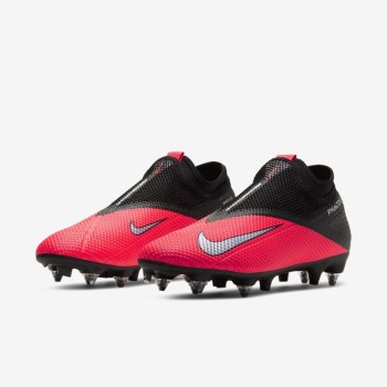 Nike Phantom Vision 2 Academy Dynamic Fit SG-PRO Anti-Clog Traction - Férfi Focicipő - Piros/Fekete/